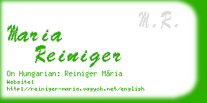 maria reiniger business card
